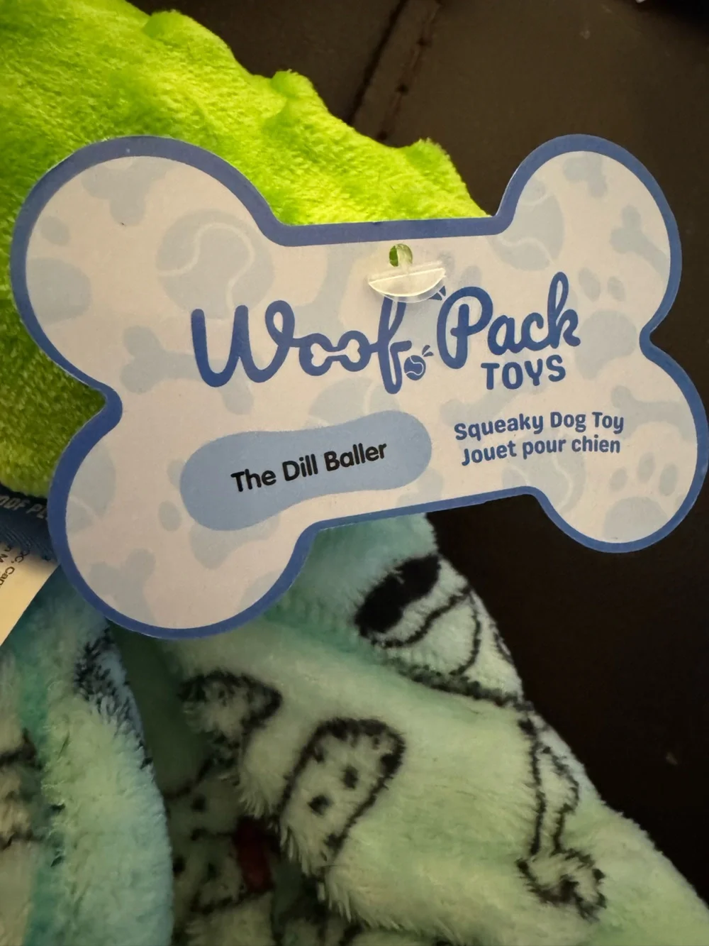 WOOF Pack like BARK Box Large PICKLE BALL Dog toy set NEW Killadinks paddle L